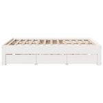 Casa si Gradina - Mobilier - Paturi si accesorii - Paturi - Cadru pat fara saltea/cu sertare alb, 150x200cm, lemn masiv pin - Infinity.ro