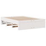Casa si Gradina - Mobilier - Paturi si accesorii - Paturi - Cadru pat fara saltea/cu sertare alb, 150x200cm, lemn masiv pin - Infinity.ro