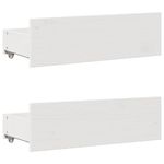 Casa si Gradina - Mobilier - Paturi si accesorii - Paturi - Cadru pat fara saltea/cu sertare alb, 150x200cm, lemn masiv pin - Infinity.ro