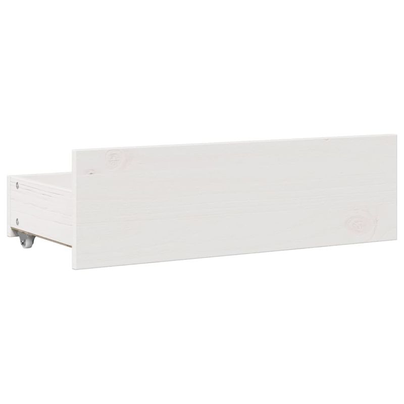 Casa si Gradina - Mobilier - Paturi si accesorii - Paturi - Cadru pat fara saltea/cu sertare alb, 150x200cm, lemn masiv pin - Infinity.ro