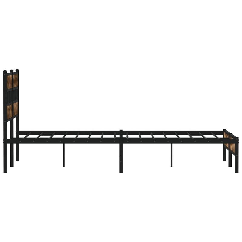 Casa si Gradina - Mobilier - Paturi si accesorii - Paturi - Cadru de pat fara saltea, cu tablie, stejar sonoma, 137x190 cm - Infinity.ro