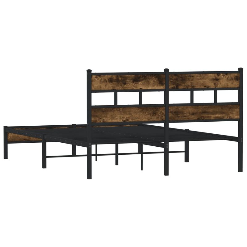 Casa si Gradina - Mobilier - Paturi si accesorii - Paturi - Cadru de pat fara saltea, cu tablie, stejar sonoma, 137x190 cm - Infinity.ro