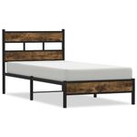 Casa si Gradina - Mobilier - Paturi si accesorii - Paturi - Cadru de pat fara saltea, cu tablie, stejar sonoma, 75x190 cm - Infinity.ro