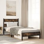 Casa si Gradina - Mobilier - Paturi si accesorii - Paturi - Cadru de pat fara saltea, cu tablie, stejar sonoma, 75x190 cm - Infinity.ro