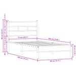 Casa si Gradina - Mobilier - Paturi si accesorii - Paturi - Cadru de pat fara saltea, cu tablie, stejar sonoma, 75x190 cm - Infinity.ro