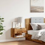 Casa si Gradina - Mobilier - Comode si corpuri - Noptiere - Noptiera montata pe perete, lemn invechit - Infinity.ro