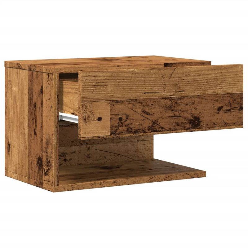 Casa si Gradina - Mobilier - Comode si corpuri - Noptiere - Noptiera montata pe perete, lemn invechit - Infinity.ro