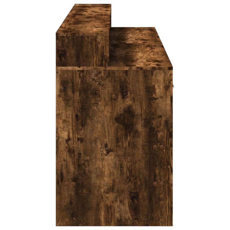 Casa si Gradina - Mobilier - Mese si birouri - Birouri - Birou cu lumini LED stejar fumuriu 160x55x91 cm lemn prelucrat - Infinity.ro