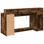 Casa si Gradina - Mobilier - Mese si birouri - Birouri - Birou cu lumini LED stejar fumuriu 160x55x91 cm lemn prelucrat - Infinity.ro