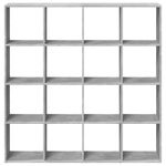 Casa si Gradina - Mobilier - Biblioteci si rafturi - Biblioteci - Biblioteca, gri beton, 137,5x29x137,5 cm, lemn prelucrat - Infinity.ro