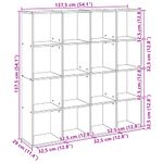 Casa si Gradina - Mobilier - Biblioteci si rafturi - Biblioteci - Biblioteca, gri beton, 137,5x29x137,5 cm, lemn prelucrat - Infinity.ro