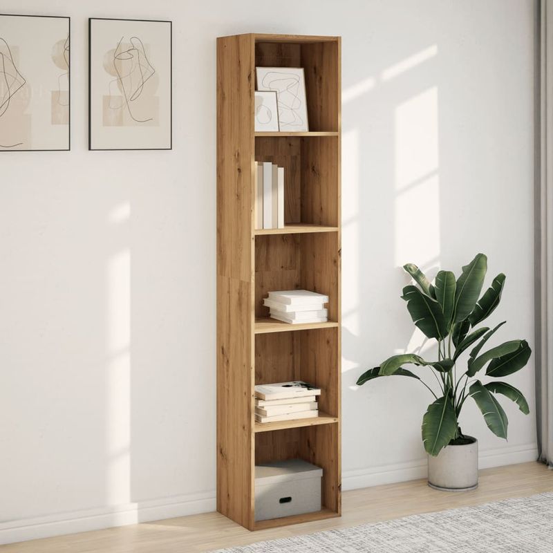Casa si Gradina - Mobilier - Biblioteci si rafturi - Biblioteci - Biblioteca, stejar artizanal, 40x30x189 cm, lemn prelucrat - Infinity.ro