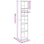 Casa si Gradina - Mobilier - Biblioteci si rafturi - Biblioteci - Biblioteca, stejar artizanal, 40x30x189 cm, lemn prelucrat - Infinity.ro