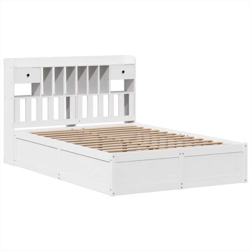 Casa si Gradina - Mobilier - Paturi si accesorii - Paturi - Cadru de pat fara saltea, alb, 150x200 cm, lemn masiv pin - Infinity.ro