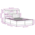 Casa si Gradina - Mobilier - Paturi si accesorii - Paturi - Cadru de pat fara saltea, alb, 150x200 cm, lemn masiv pin - Infinity.ro