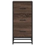 Casa si Gradina - Mobilier - Comode si corpuri - Comode - Dulap, stejar maro, 35,5x35x76 cm, lemn prelucrat si metal - Infinity.ro