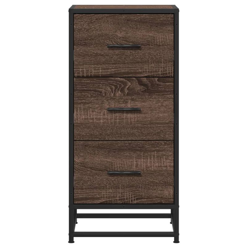 Casa si Gradina - Mobilier - Comode si corpuri - Comode - Dulap, stejar maro, 35,5x35x76 cm, lemn prelucrat si metal - Infinity.ro