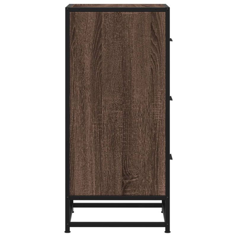 Casa si Gradina - Mobilier - Comode si corpuri - Comode - Dulap, stejar maro, 35,5x35x76 cm, lemn prelucrat si metal - Infinity.ro