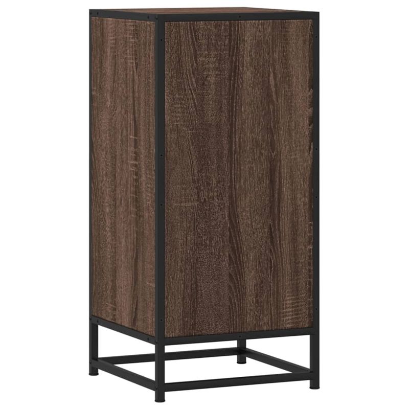 Casa si Gradina - Mobilier - Comode si corpuri - Comode - Dulap, stejar maro, 35,5x35x76 cm, lemn prelucrat si metal - Infinity.ro