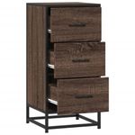 Casa si Gradina - Mobilier - Comode si corpuri - Comode - Dulap, stejar maro, 35,5x35x76 cm, lemn prelucrat si metal - Infinity.ro