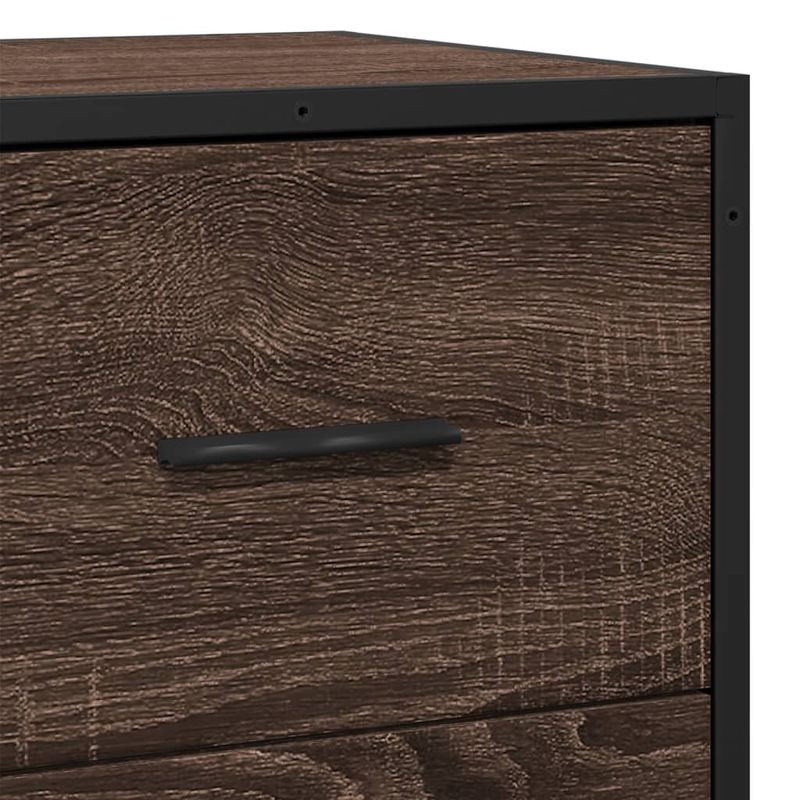 Casa si Gradina - Mobilier - Comode si corpuri - Comode - Dulap, stejar maro, 35,5x35x76 cm, lemn prelucrat si metal - Infinity.ro