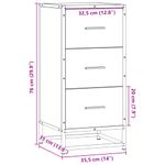 Casa si Gradina - Mobilier - Comode si corpuri - Comode - Dulap, stejar maro, 35,5x35x76 cm, lemn prelucrat si metal - Infinity.ro