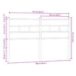 Casa si Gradina - Mobilier - Paturi si accesorii - Accesorii paturi - Tablie de pat, stejar maro, 160 cm, lemn prelucrat si otel - Infinity.ro