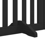 Petshop - Accesorii petshop - Culcusuri si custi - Tarcuri si colivii - Poarta caini pliabila cu usa 12 panouri negru 600 cm, lemn plop - Infinity.ro
