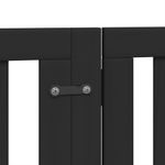 Petshop - Accesorii petshop - Culcusuri si custi - Tarcuri si colivii - Poarta caini pliabila cu usa 12 panouri negru 600 cm, lemn plop - Infinity.ro