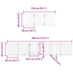 Petshop - Accesorii petshop - Culcusuri si custi - Tarcuri si colivii - Poarta caini pliabila cu usa 12 panouri negru 600 cm, lemn plop - Infinity.ro