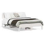 Casa si Gradina - Mobilier - Paturi si accesorii - Paturi - Cadru de pat fara saltea, alb, 135x190 cm, lemn masiv de pin - Infinity.ro