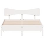 Casa si Gradina - Mobilier - Paturi si accesorii - Paturi - Cadru de pat fara saltea, alb, 135x190 cm, lemn masiv de pin - Infinity.ro