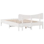 Casa si Gradina - Mobilier - Paturi si accesorii - Paturi - Cadru de pat fara saltea, alb, 135x190 cm, lemn masiv de pin - Infinity.ro