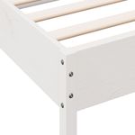 Casa si Gradina - Mobilier - Paturi si accesorii - Paturi - Cadru de pat fara saltea, alb, 135x190 cm, lemn masiv de pin - Infinity.ro