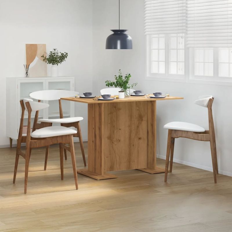 Casa si Gradina - Mobilier - Mese si birouri - Mese bucatarie si dining - Masa bucatarie, stejar artizanal, 110x60x75 cm, lemn prelucrat - Infinity.ro