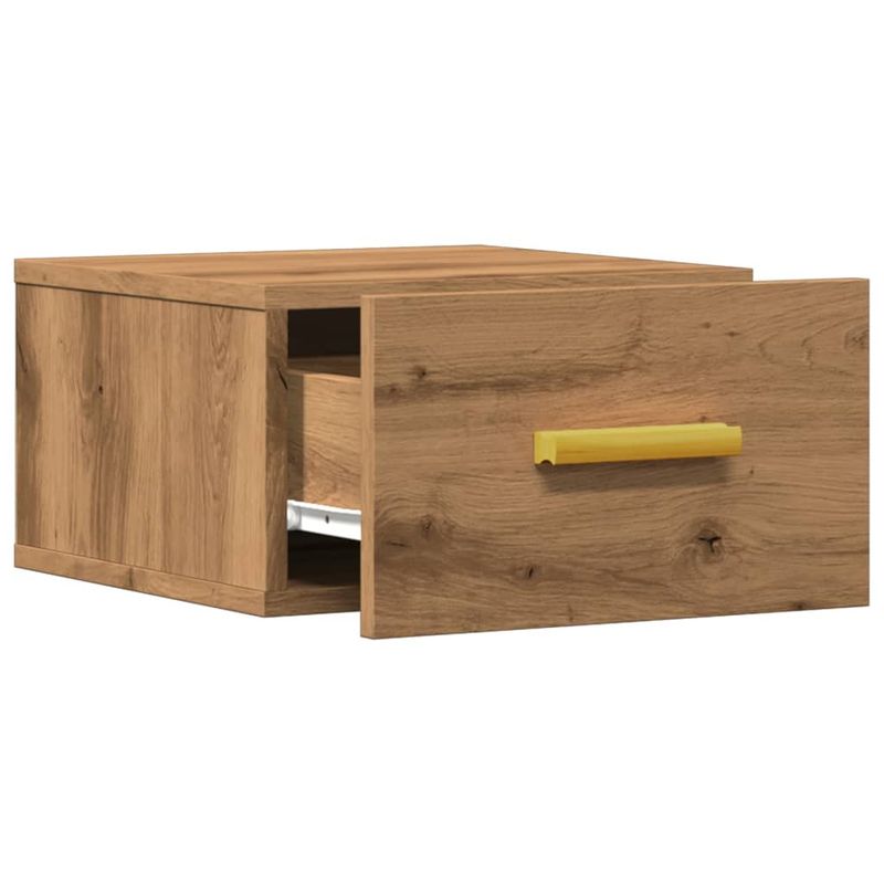 Casa si Gradina - Mobilier - Comode si corpuri - Noptiere - Noptiere de perete, 2 buc., stejar artizanal, 35x35x20 cm - Infinity.ro