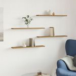 Casa si Gradina - Mobilier - Biblioteci si rafturi - Biblioteci - Placi biblioteca, 4 buc., stejar artizanal, 60x10x1,5 cm, lemn - Infinity.ro