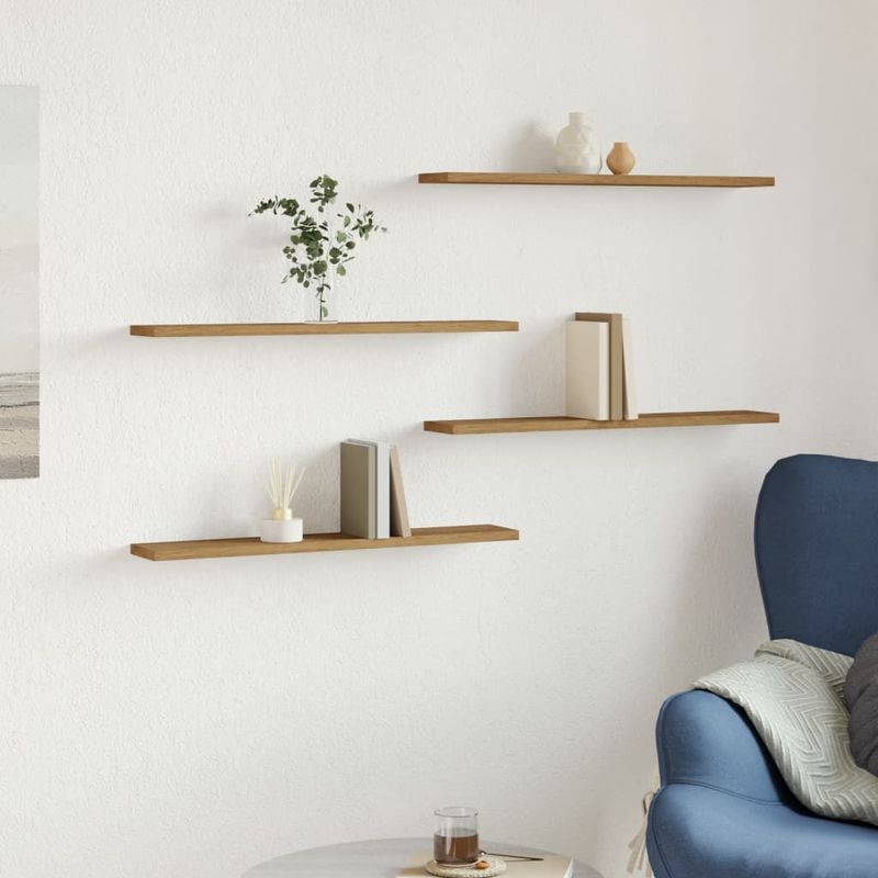 Casa si Gradina - Mobilier - Biblioteci si rafturi - Biblioteci - Placi biblioteca, 4 buc., stejar artizanal, 60x10x1,5 cm, lemn - Infinity.ro