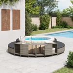 Casa si Gradina - Gradina si terasa - Piscine si accesorii - Accesorii piscine - Rafturi de depozitare pentru spa, 2 buc., gri, poliratan - Infinity.ro