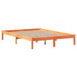 Casa si Gradina - Mobilier - Paturi si accesorii - Paturi - Pat cu biblioteca fara saltea, maro, 120x190 cm, lemn masiv pin - Infinity.ro