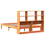 Casa si Gradina - Mobilier - Paturi si accesorii - Paturi - Pat cu biblioteca fara saltea, maro, 120x190 cm, lemn masiv pin - Infinity.ro