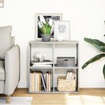 Casa si Gradina - Mobilier - Biblioteci si rafturi - Biblioteci - Biblioteca/separator camera gri beton 69,5x29x69,5 cm lemn - Infinity.ro