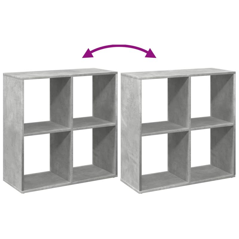 Casa si Gradina - Mobilier - Biblioteci si rafturi - Biblioteci - Biblioteca/separator camera gri beton 69,5x29x69,5 cm lemn - Infinity.ro