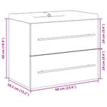 Casa si Gradina - Mobilier - Seturi de mobilier - Seturi baie - Set mobilier de baie, 2 piese, stejar sonoma, lemn prelucrat - Infinity.ro