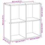 Casa si Gradina - Mobilier - Biblioteci si rafturi - Biblioteci - Biblioteca/separator camera gri beton 69,5x29x69,5 cm lemn - Infinity.ro