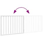 Petshop - Accesorii petshop - Culcusuri si custi - Tarcuri si colivii - Poarta pentru caini pliabila, 2 panouri, alb, 160 cm, lemn plop - Infinity.ro
