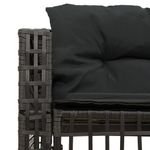 Casa si Gradina - Gradina si terasa - Mobilier exterior - Canapele si fotolii gradina - Canapea de gradina cu perne/taburet, forma L, negru, poliratan - Infinity.ro