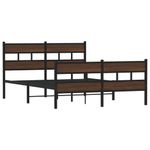 Casa si Gradina - Mobilier - Paturi si accesorii - Paturi - Cadru de pat metalic fara saltea, stejar maro, 160x200 cm - Infinity.ro