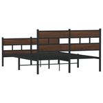Casa si Gradina - Mobilier - Paturi si accesorii - Paturi - Cadru de pat metalic fara saltea, stejar maro, 160x200 cm - Infinity.ro