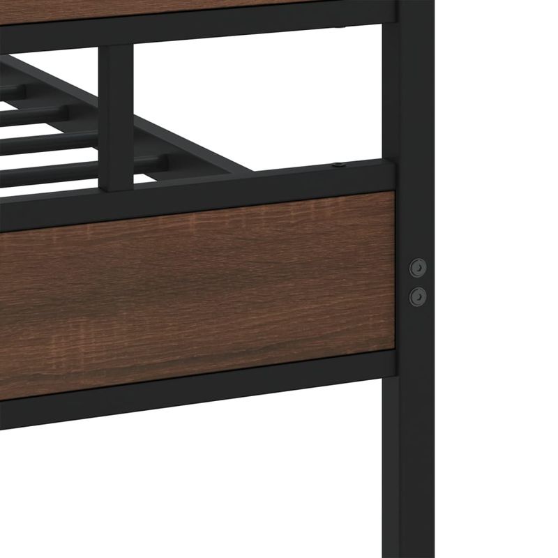 Casa si Gradina - Mobilier - Paturi si accesorii - Paturi - Cadru de pat metalic fara saltea, stejar maro, 160x200 cm - Infinity.ro